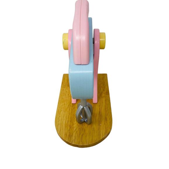 Kidkraft  Kitchen Stand Mixer Pastel Wooden Pretend Play Toy Stand Mixer - Picture 5 of 7